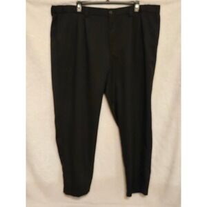 Oak Hill Mens 50x32 Pleated Dress Pants Black Size Business Formal Trousers